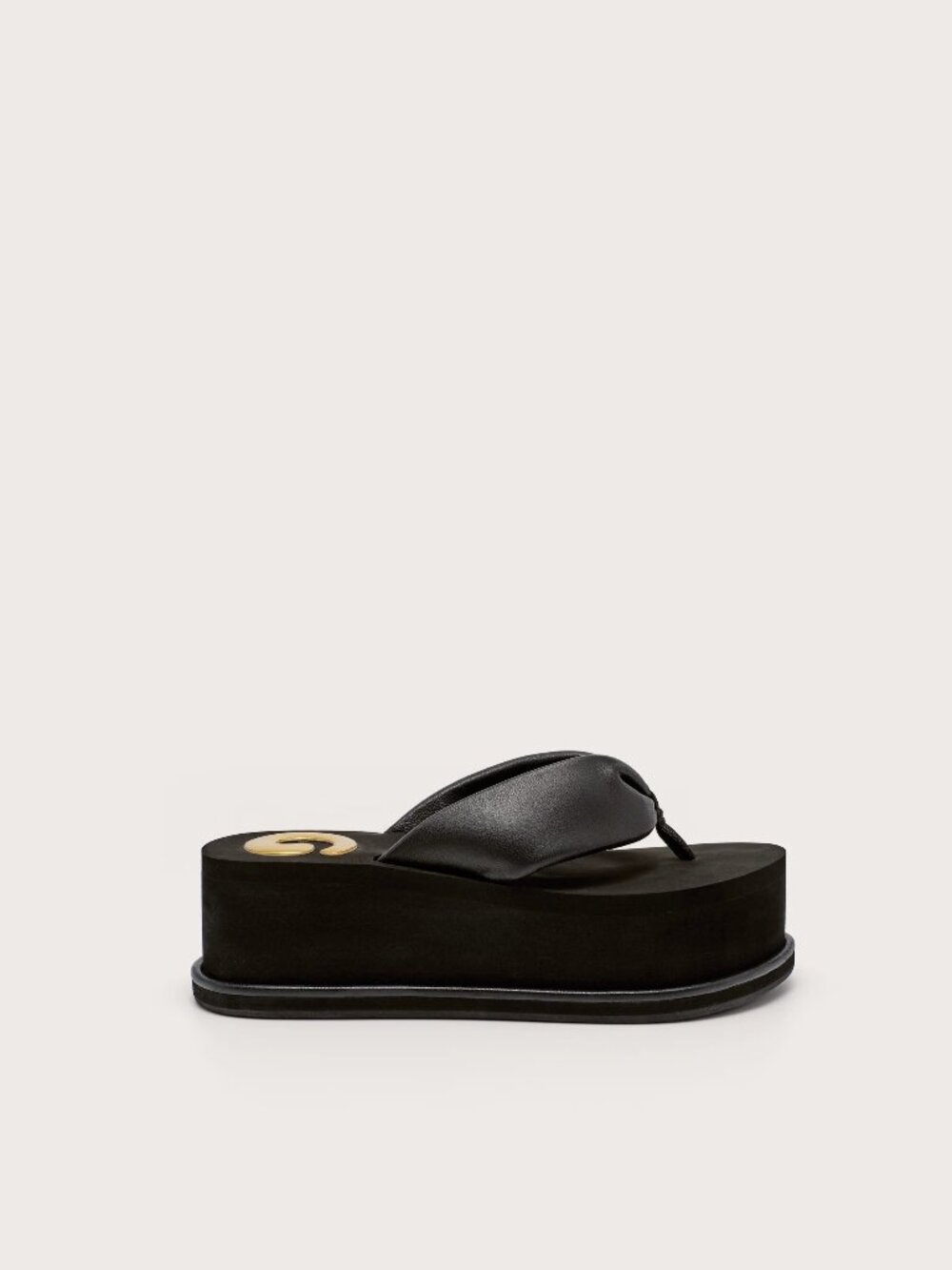 Cult Gaia CG Platform in Black flip flop sandal heels